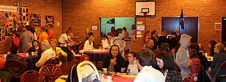 Inside the Community Centre during a busy Gala Day in 2011