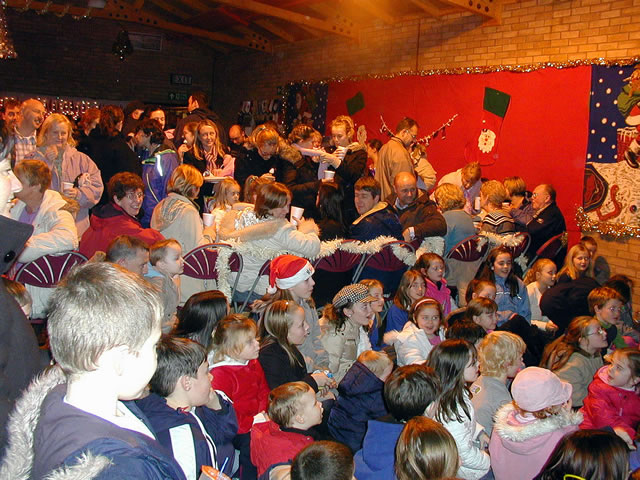 Enjoying the festive cheer inside the Community Centre