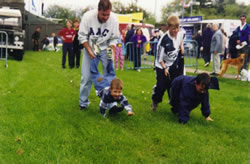 Wheelbarrow race at the Gala Day 1996