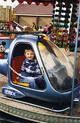 A young Joseph Craig flying a helicopter at the Gala Day in 1996