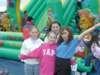 Girls at the bouncy slide