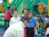 Girls at the bouncy slide