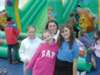 Girls at the bouncy slide