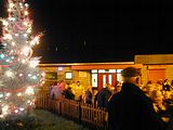 Christmas lights being switched on