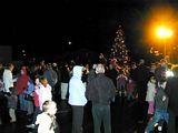 Christmas lights being switched on