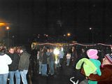 Crowds gathered at the Christmas lights switch on