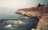 Swimming off the rocks - click to view full size
