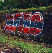 Graffiti on Walls in Cliff Terrace Road